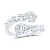 5/8CTW-DIA NK PEAR SHAPE CUFF RING